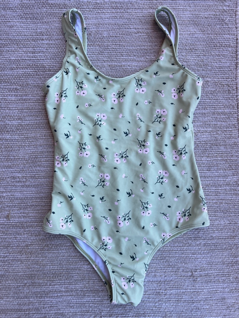 GEODE Swimwear Green Floral One-Piece Swimsuit size XS